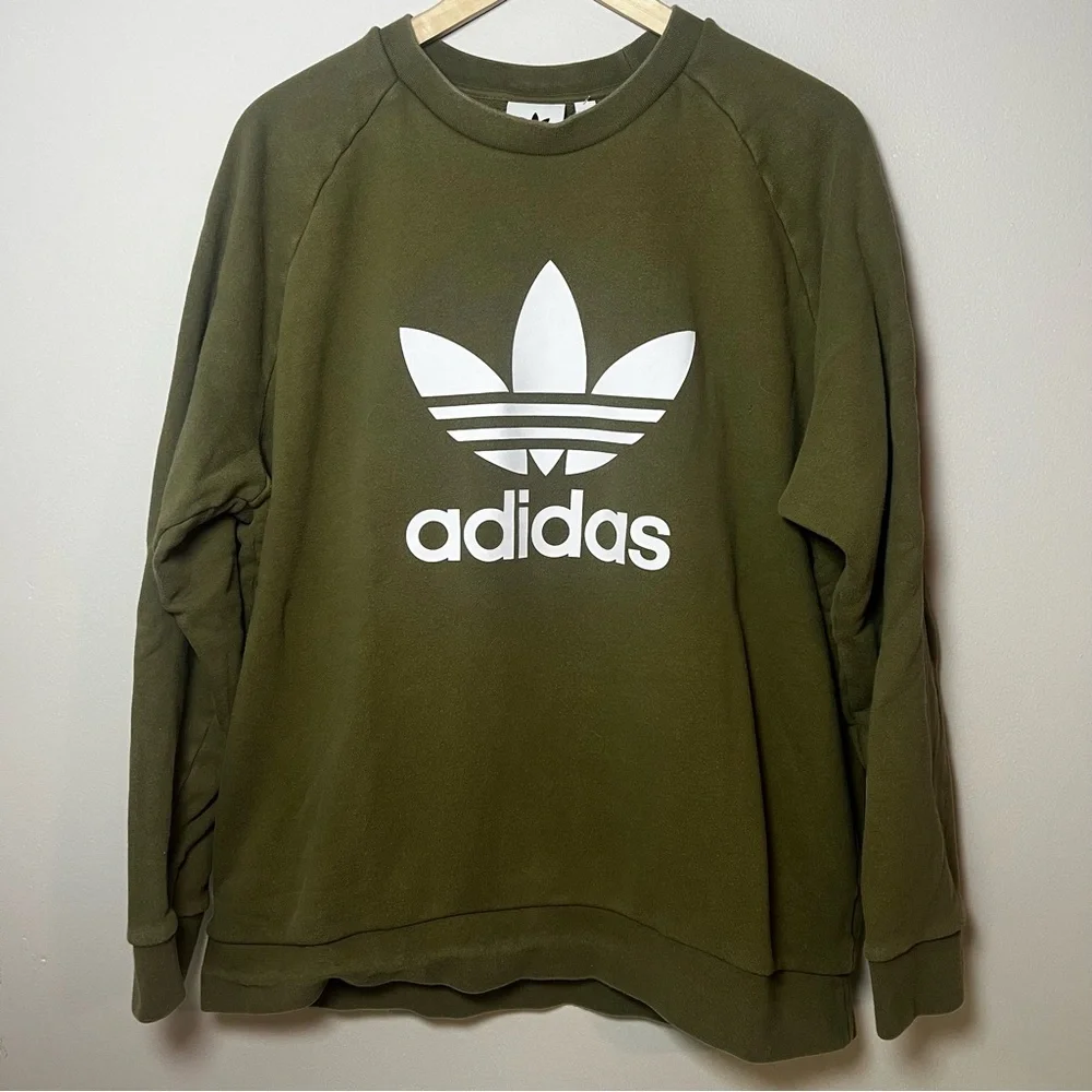 Adidas Adicolor Classics Trefoil Crewneck Sweatshirt Men’s XL Focus Olive Green